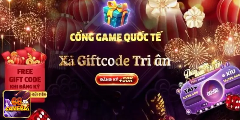 Sử dụng giftcode 68 game bài để nhận các phần quà có giá trị lớn